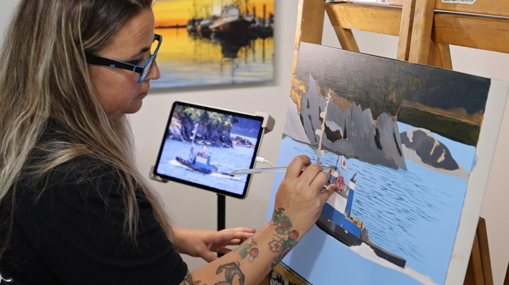 Artist paints B.C.’s tugboat history, one vessel at a time